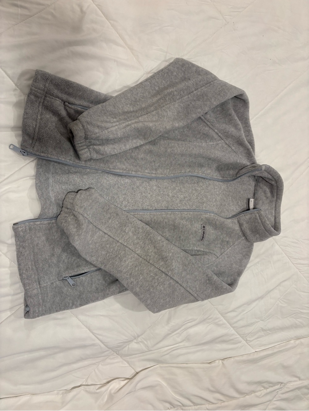Columbia Gray Full-Zip Fleece Jacket